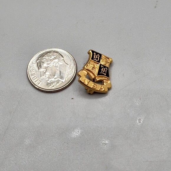 Vintage NSA National Secretaries Association Pin Signed Jostens Gold Black - Picture 3 of 3